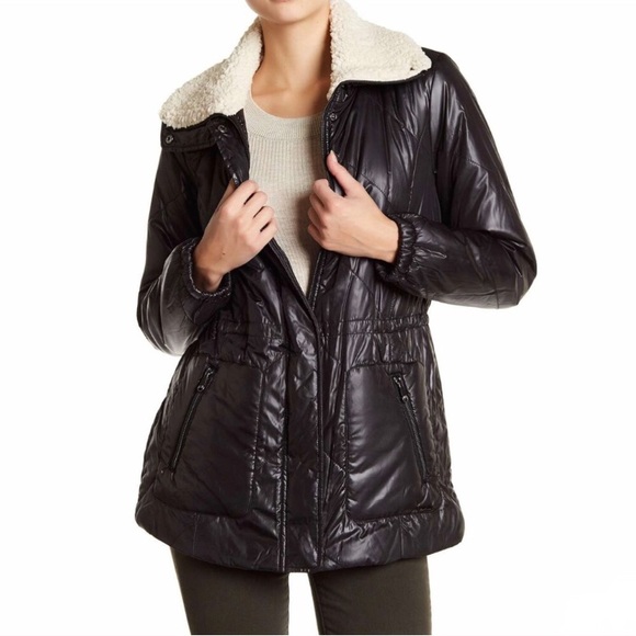 Kenneth Cole Jackets & Blazers - Kenneth Cole Faux Fur Sherpa-Lined Parka